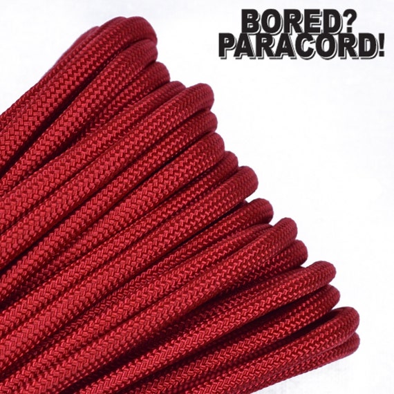 Red 550 Paracord for Paracord Crafts 100 Feet / 50 Feet / 25 Feet Made in  the United States -  Canada