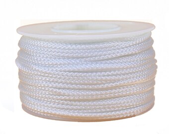 White - Micro Cord 1.18mm - 125 or 1000 Foot Spool - Made In USA