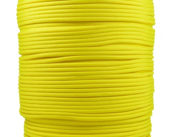 Neon Yellow - 1000 Foot Spool - 550 Paracord for Paracord Crafts - Made in the United States