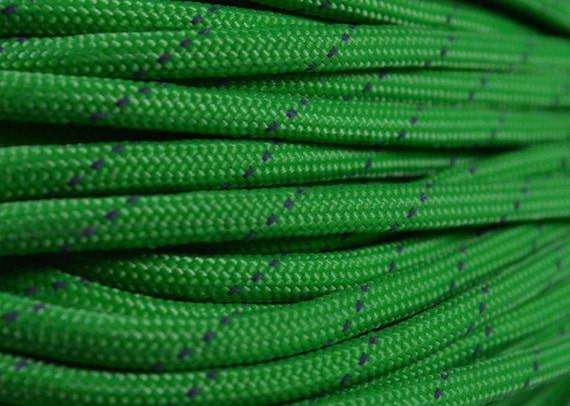 Neon Green 100 Feet 550 Reflective Tracer Paracord for Paracord Crafts Made  in the United States 