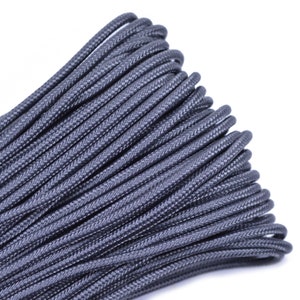 Charcoal Grey 275 Cord 5 Strand Paracord - 100 Feet