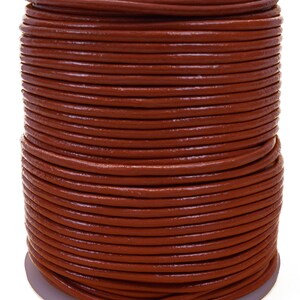 Tahiti 2mm Leather Round Cord 50 Meter Spool