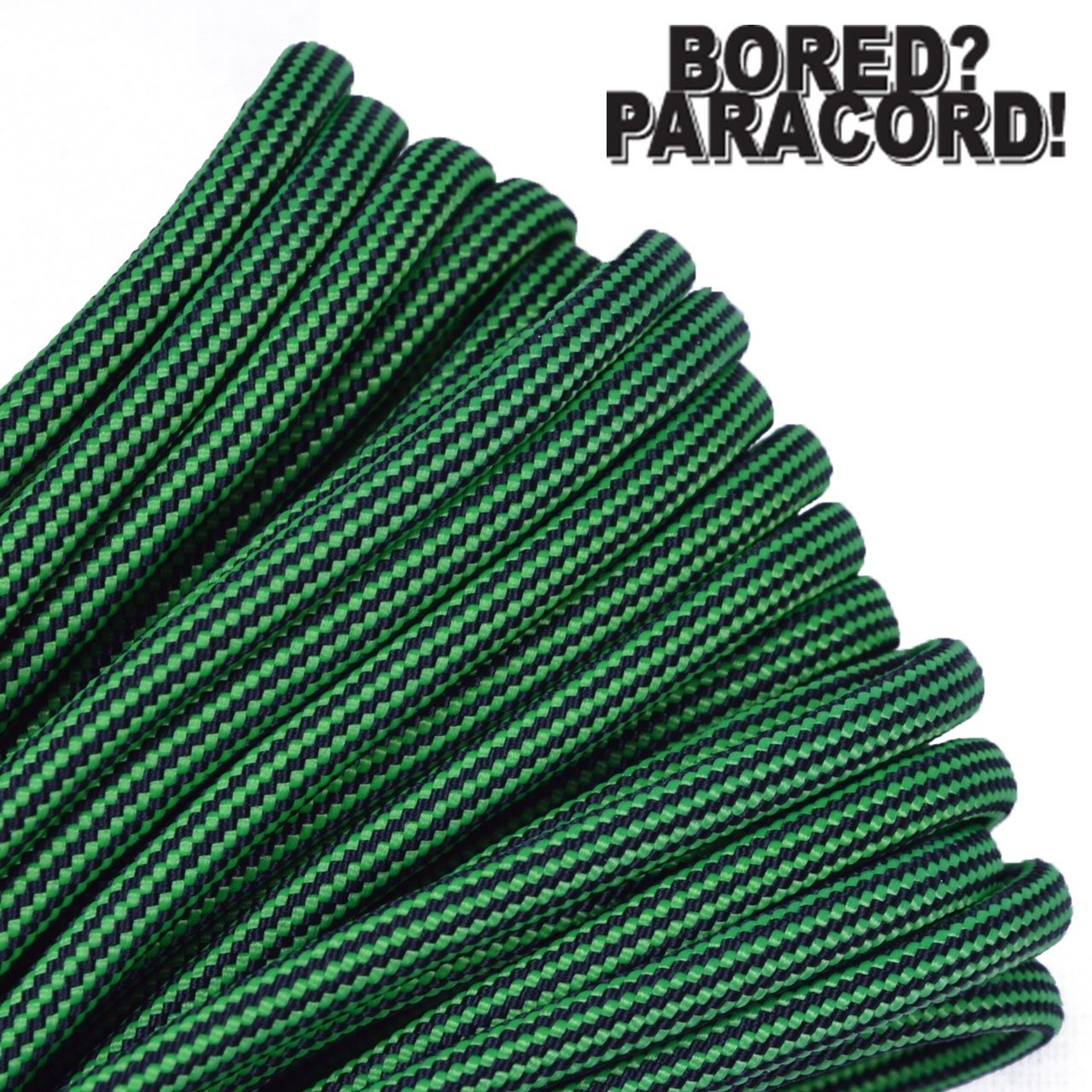 Neon Green and Black Stripes 100 Feet / 50 Feet / 25 Feet 550 Paracord for  Paracord Crafts Made in the United States -  Canada