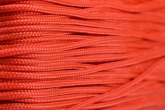 95 Cord Orange Type 1 Paracord 100 Feet on Plastic Winder 1/16 Thick Bored  Paracord Brand 