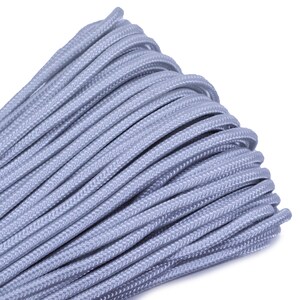 Silver Grey 275 Cord 5 Strand Paracord - 100 Feet