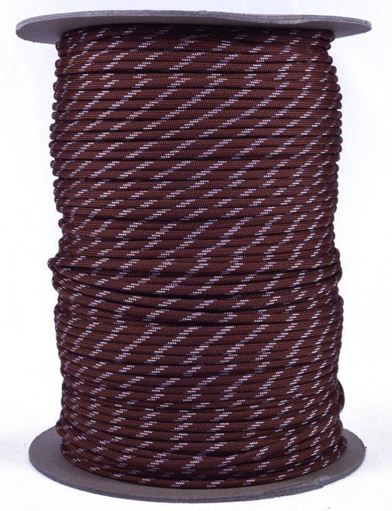 Cuerda Paracord 550 Negra 10 Pies (3m) - Hecha En USA, Resistente, Para Supervivencia, Manualidades, Camping