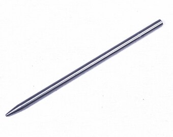 May include: A long, thin, silver metal rod with a pointed tip.