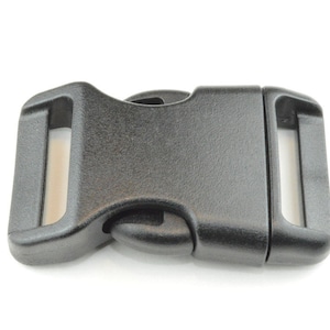 Black - 3/4 Inch Plastic Paracord Buckles