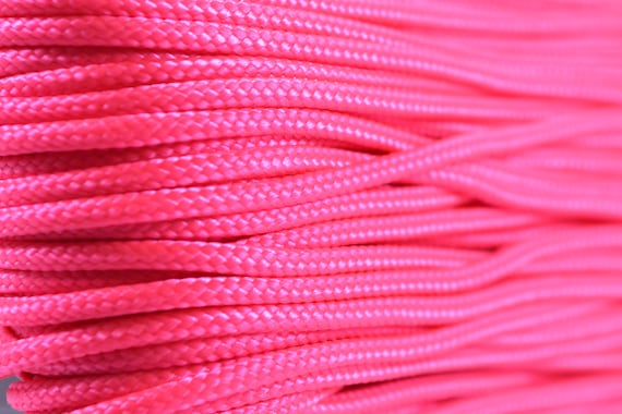 95 Cord Think Pink Type 1 Paracord 100 Feet on Plastic Winder 1/16 Thick  Bored Paracord Brand 
