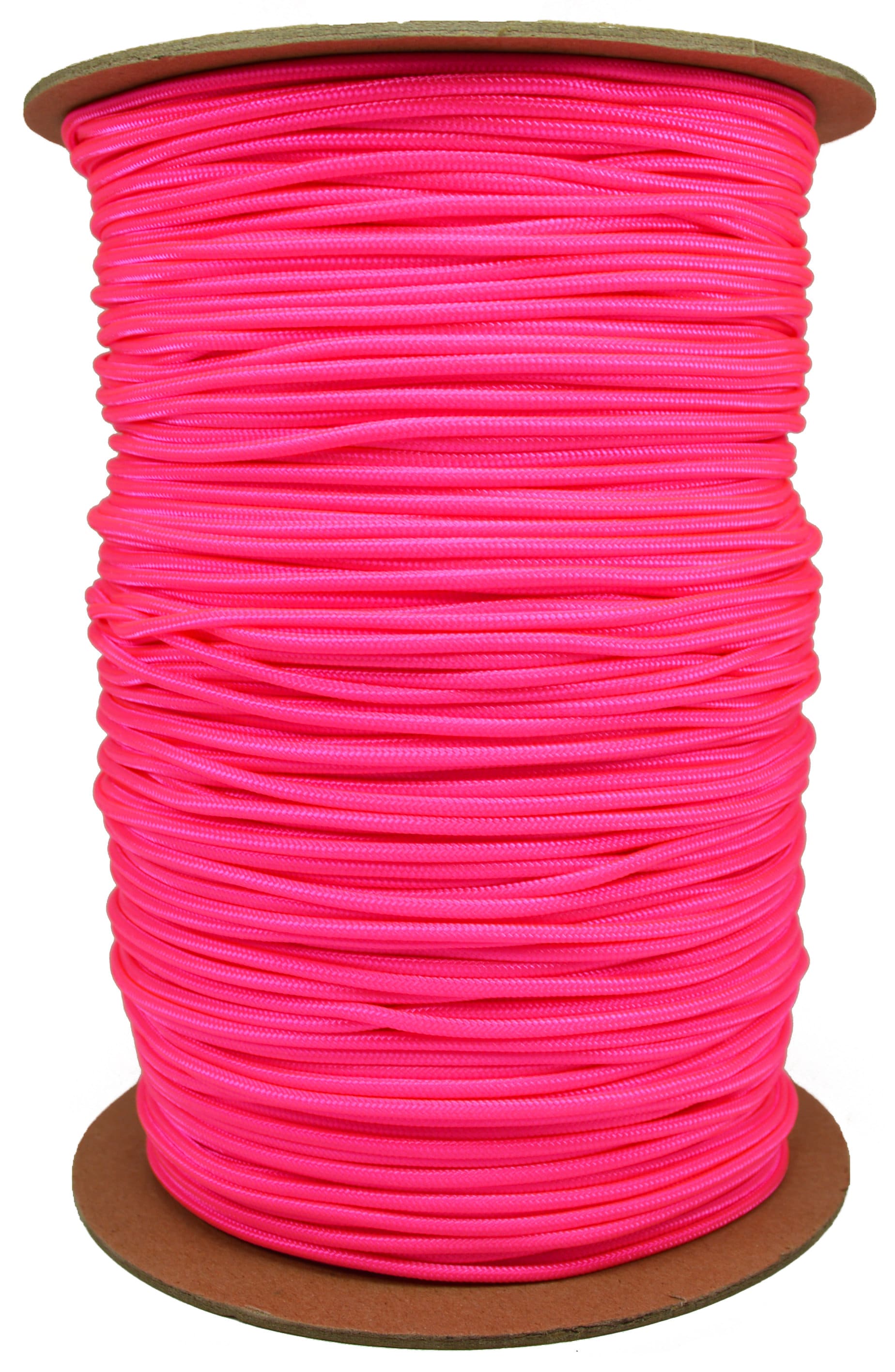 Neon Pink 275 Cord 5 Strand Paracord 1000 Foot Spool 