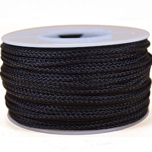 Black - Micro Cord 125 or 1000 Foot Spool - Made In USA