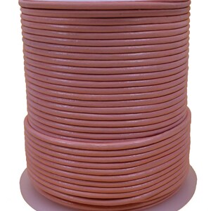 Pink 2mm Leather Round Cord 50 Meter Spool