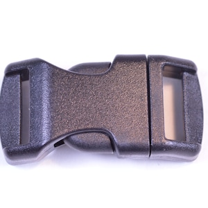 Black - 1/2 Inch Plastic Paracord Buckles