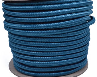 Cordón elástico verde azulado de 1/4" - Carrete de 100 pies