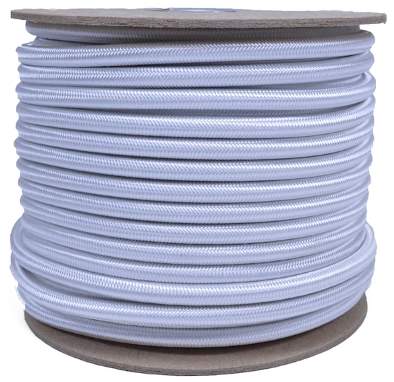 Reflective Shock Cord – 1/8 Inch Diameter Elastic Bungee Cord, 10 Feet Length, Nylon Jacket, Abrasion & UV Resistant – For Camping, Kayaking, Biking & Tie-Downs (White)