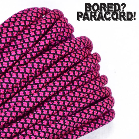 Neon Pink Diamonds Made in the United States 550 Paracord for Paracord Crafts 100 Feet