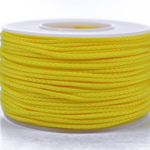 Yellow - Micro Cord 1.18mm - 125 or 1000 Foot Spool - Made In USA
