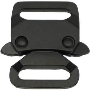 Mini cierre táctico negro mate de liberación rápida de metal para pulseras de paracord.