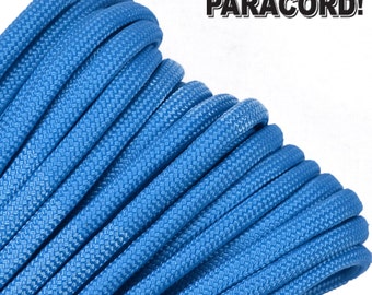 Neon Turquoise - 100 Feet / 50 Feet / 25 Feet - 550 Paracord for Paracord Crafts - Made in the United States