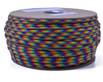 Hippie - 250 Foot Spool - 550 Type III 7 Strand Commercial Paracord for Paracord Crafts - Made in the United States