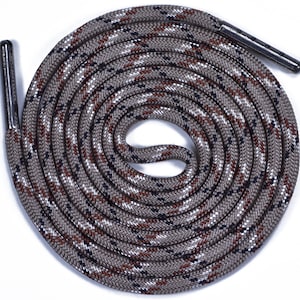 Desert Camo Round Paracord Shoe Laces (1 Pair) - 26”, 36&quot;, 46&quot;, 56&quot;, 66, 76&quot;, 86&quot;, 96&quot;, 106” - Handmade In the USA