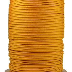 Goldenrod - 1000 Foot Spool - 550 Paracord for Paracord Crafts - Made in the United States