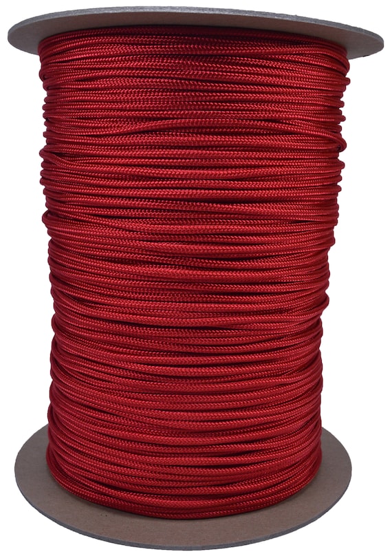 Red 325 Cord 3 Strand Paracord - 1000 Foot Spool