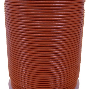Tahiti 2mm Leather Round Cord 100 Meter Spool