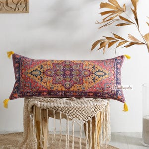 Ikat Throws Vintage Persian Design Boho chic Pattern Classic Oriental Pillows, Moroccan Kilim Antique Style Decor Printed Indian Cushions
