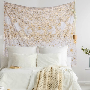 Moon Phase Tapestry Lunar Eclipse Solar Wall Decor Hanging
