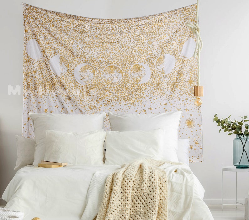 Moon Phase Tapestry Lunar Eclipse Solar Wall Decor Hanging - Etsy