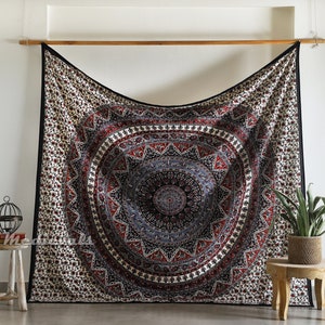Ivory Paisley Indian Traditional Tapestry Wall hanging Bohemian Decor Elephant Floral Batik Printed Largest selling top Indian Tapestry