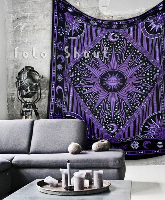 Purple moon tapestry hotsell