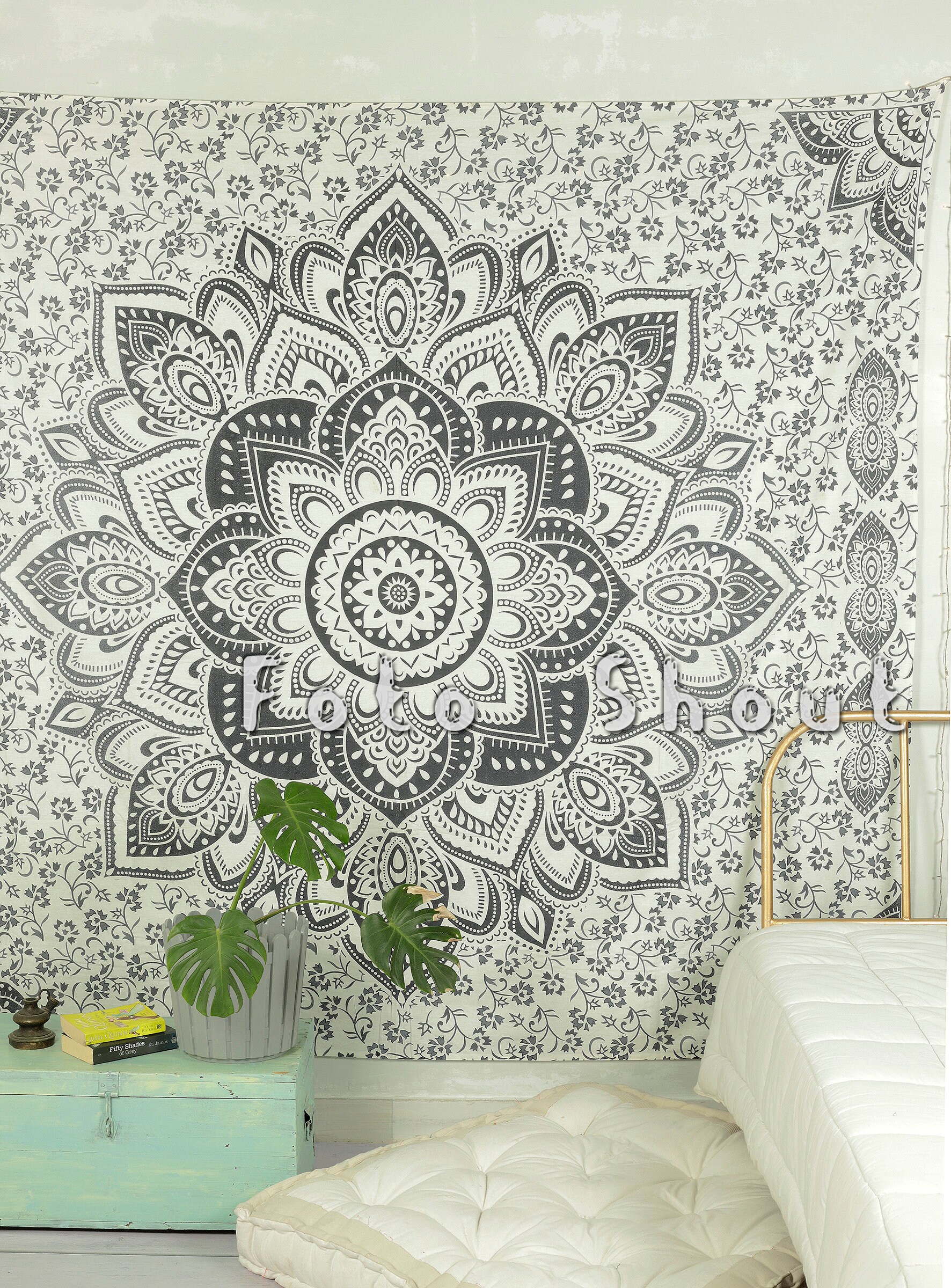 Grey Wall Tapestry Etsy