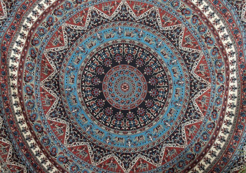 Ivory Paisley Indian Traditional Tapestry Wall Hanging Etsy