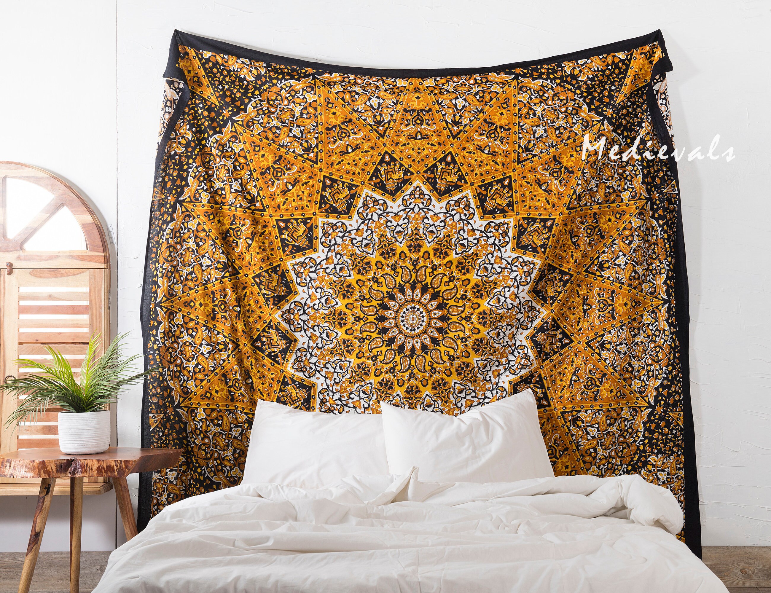 Yellow Wall Tapestry Etsy