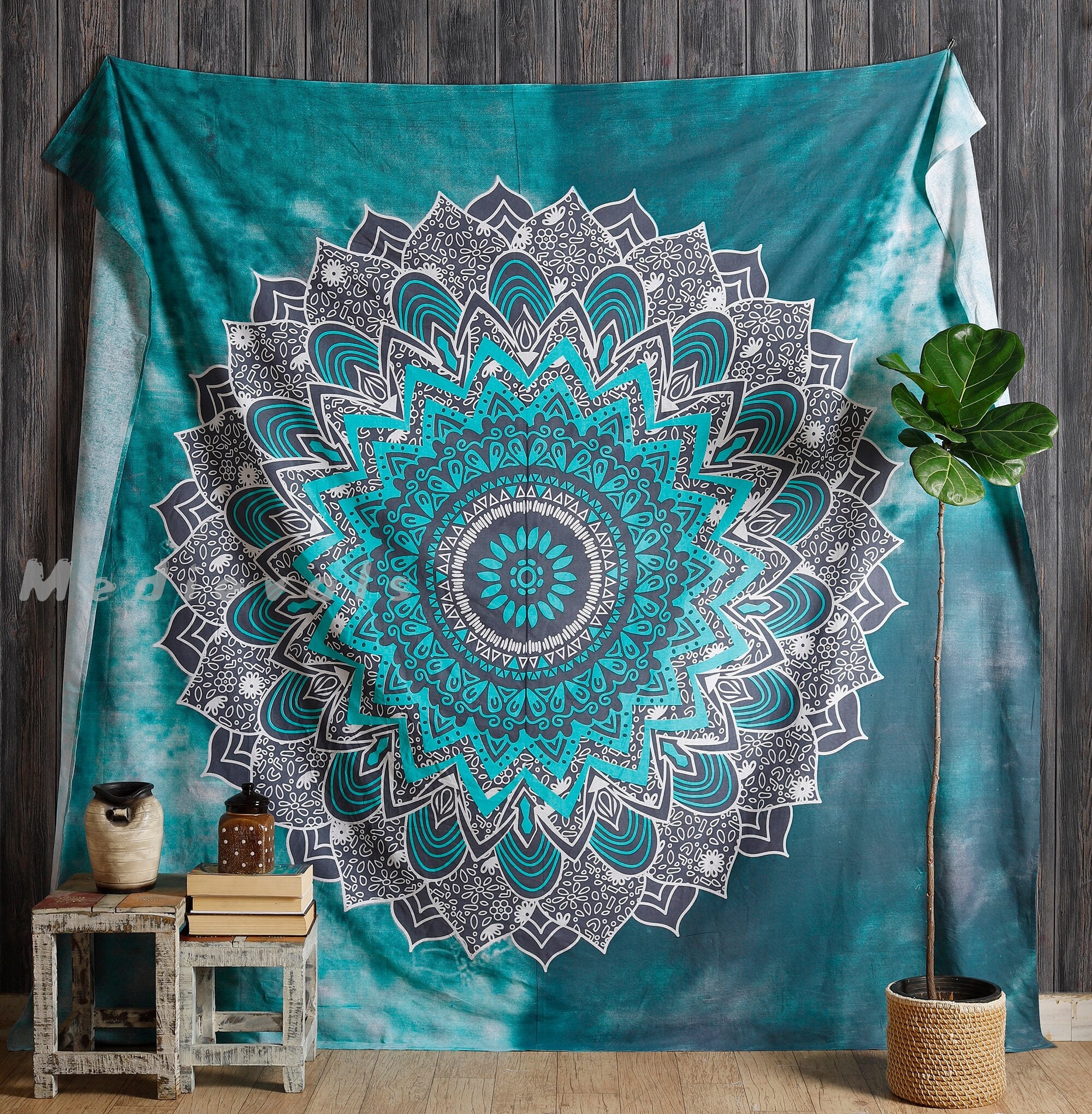 Pink Grey Tapestry Etsy