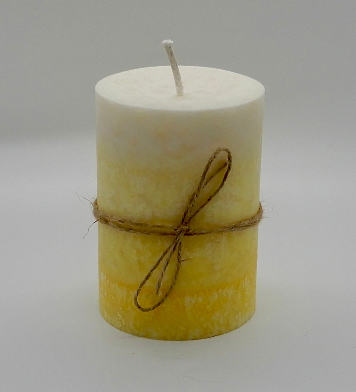 Yellow Palm Wax Pillar Candle Custom Made All Natural Etsy