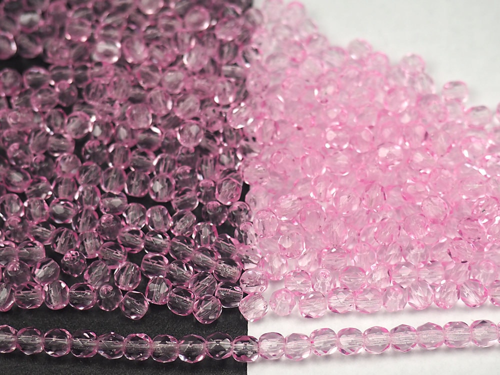 600 Perline Di Vetro Ceco Sfaccettate 3mm – Round Lucidate A Fuoco, Colore Crystal AB, Foro 0.8mm, Per Gioielli Fai Da Te