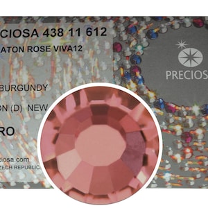 HOTFIX 1440 Preciosa Genuine Czech Crystals 20ss Light Burgundy Viva12 Ironon Flatbacks ss20 5mm MC Chaton Rose Viva Rhinestones