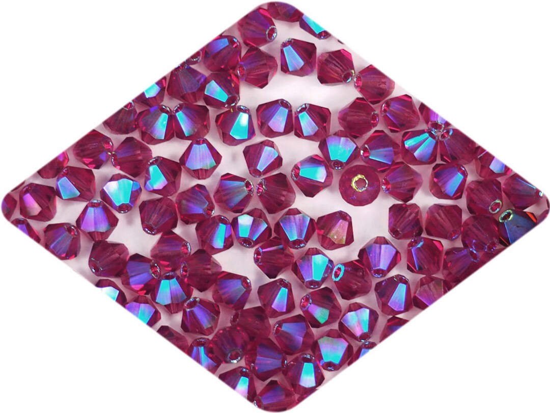 Preciosa Crystal Flat Back Fuchsia AB and Fuchsia