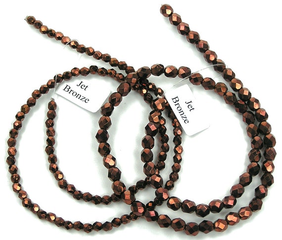 12 Perles Facettées Bohème Preciosa 10 Mm - Couleur "Jet AB" (noir Irisée) - Fabriqué En France