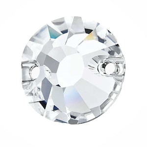 Crystal clear Preciosa Czech MC Viva12 2hole Flatback Sewon Stones Silver Foiled sizes 8mm 10mm and 12mm Style 438-61-613