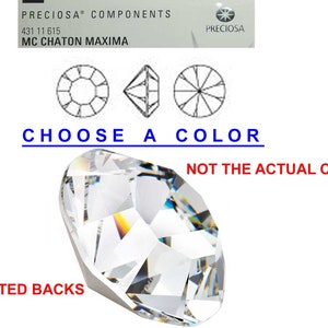 Preciosa Genuine Czech MAXIMA Pointed Back Chatons 28ss, 6mm, 36pcs - Choose a Color