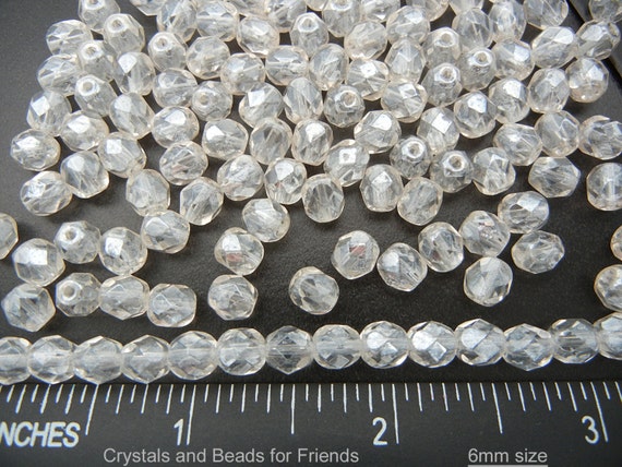 100 Perles Blanches Phosphorescentes - Diamètre 6 Mm - Pour Création Bijoux