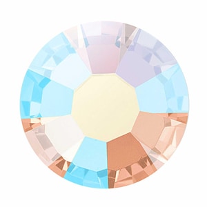 Light Peach AB Preciosa VIVA oder MAXIMA Chaton Roses Echte Tschechische Kristalle Orange Pink Aurora Bor. Strass Cabochonträger ss12 ss16 ss20 ss34