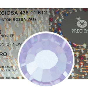 HOTFIX, 1440 Preciosa Genuine Czech Crystals 20ss Alexandrite Viva12 Iron-on Flatbacks, ss20, 5mm, MC Chaton Rose Viva Rhinestones