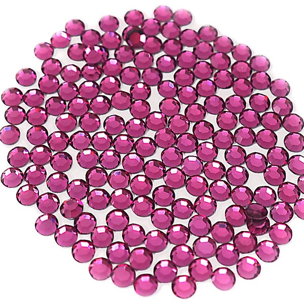 BLOWOUT SALE Fuchsia hot pink Preciosa 8 faceted Chaton Roses Article 43811110 Rhinestone Flatbacks Genuine Czech Crystals