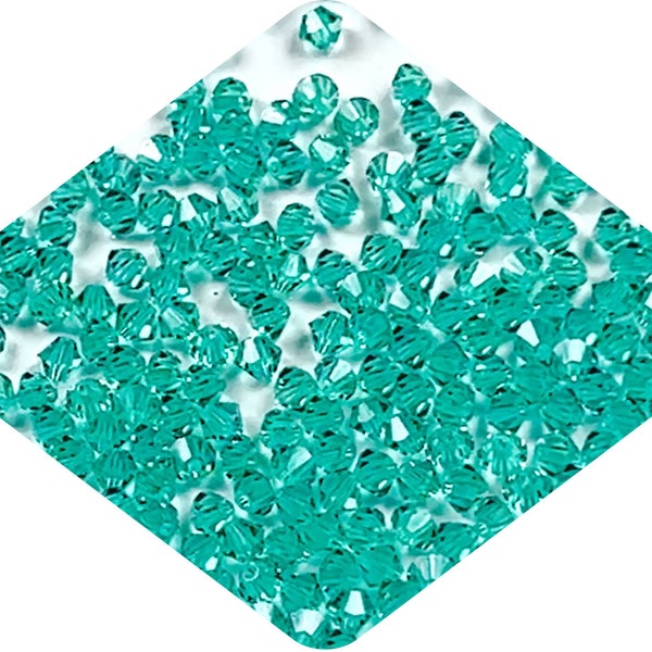Caribbean Sea Preciosa Traditional Czech Glass MC Bicone Beads Rondell Diamond Crystals 4mm 6mm Green Blue crystals