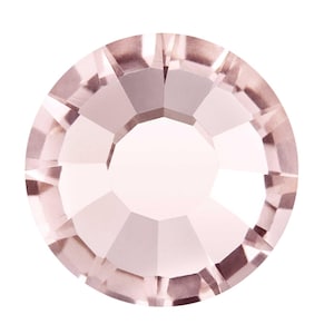 Vintage Rose Preciosa VIVA Chaton Roses Genuine Czech Crystals Light Pink Color Rhinestone Flatbacks ss12 ss16 ss20